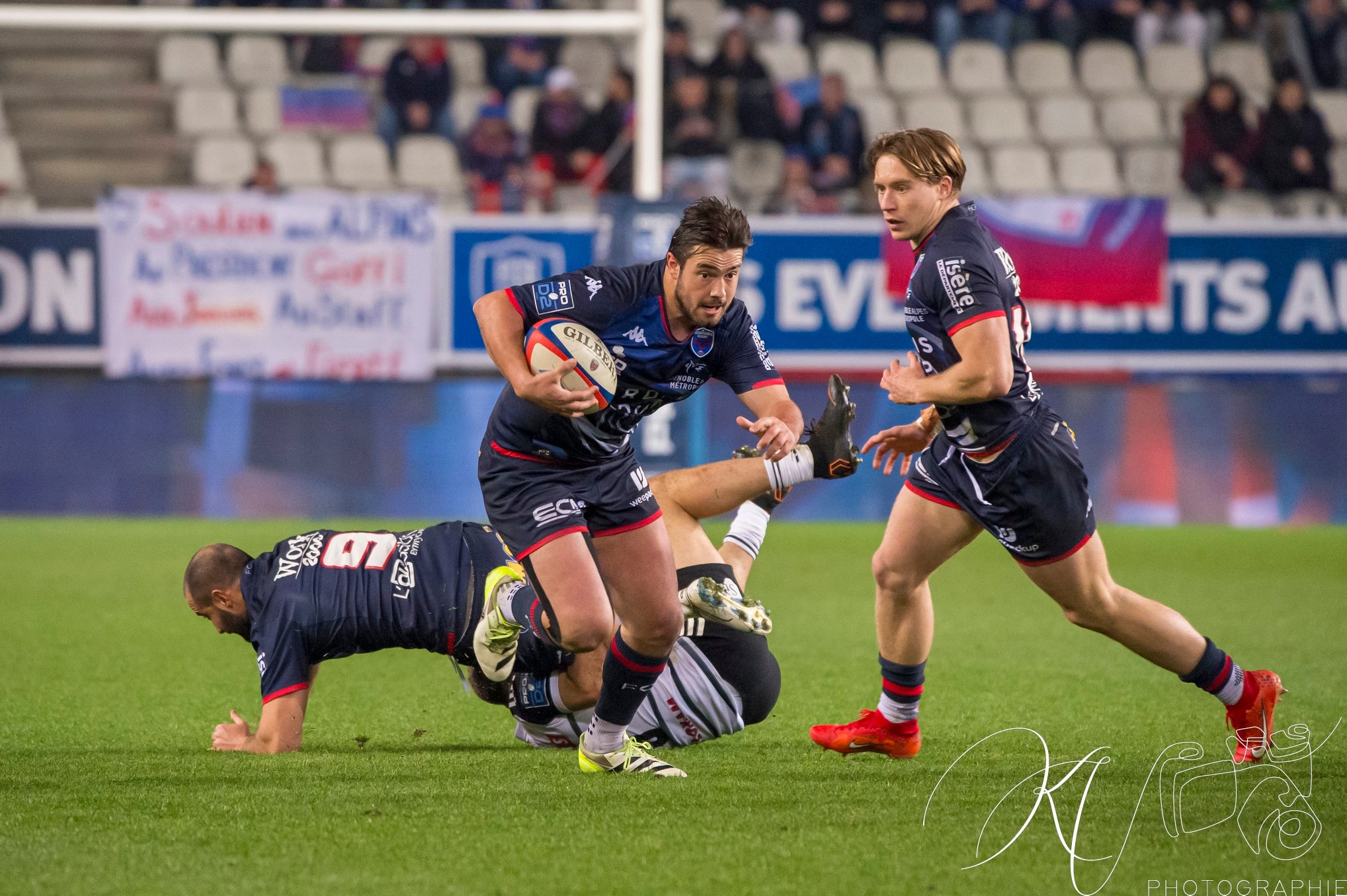 Wilfried HULLEU - Romain TROUILLOUD -  FC Grenoble Rugby - CA Brive - Rugby - Pro D2 - FC Grenoble (40) vs (29) CA Brive (#PD224FCGBRI02) Photo by: Karine Valentin | Siuxy Sports 2024-02-15