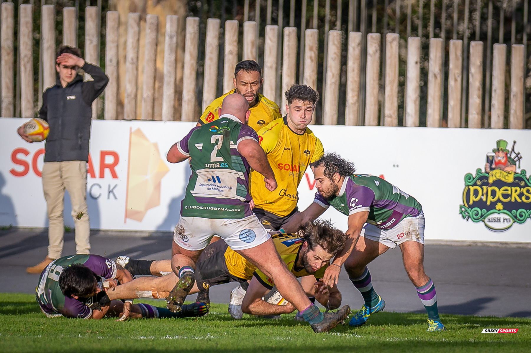Peio CIRARDA ALBERDI - Noah COOPER -  Getxo Artea Rugby Taldea - Club Rugby Málaga - Rugby - FER 2024 - DHB - Getxo RT (52) vs (10) CR Malaga (#FER24DGBGETMAL02) Photo by: Fredy Monfoto | Siuxy Sports 2024-02-10