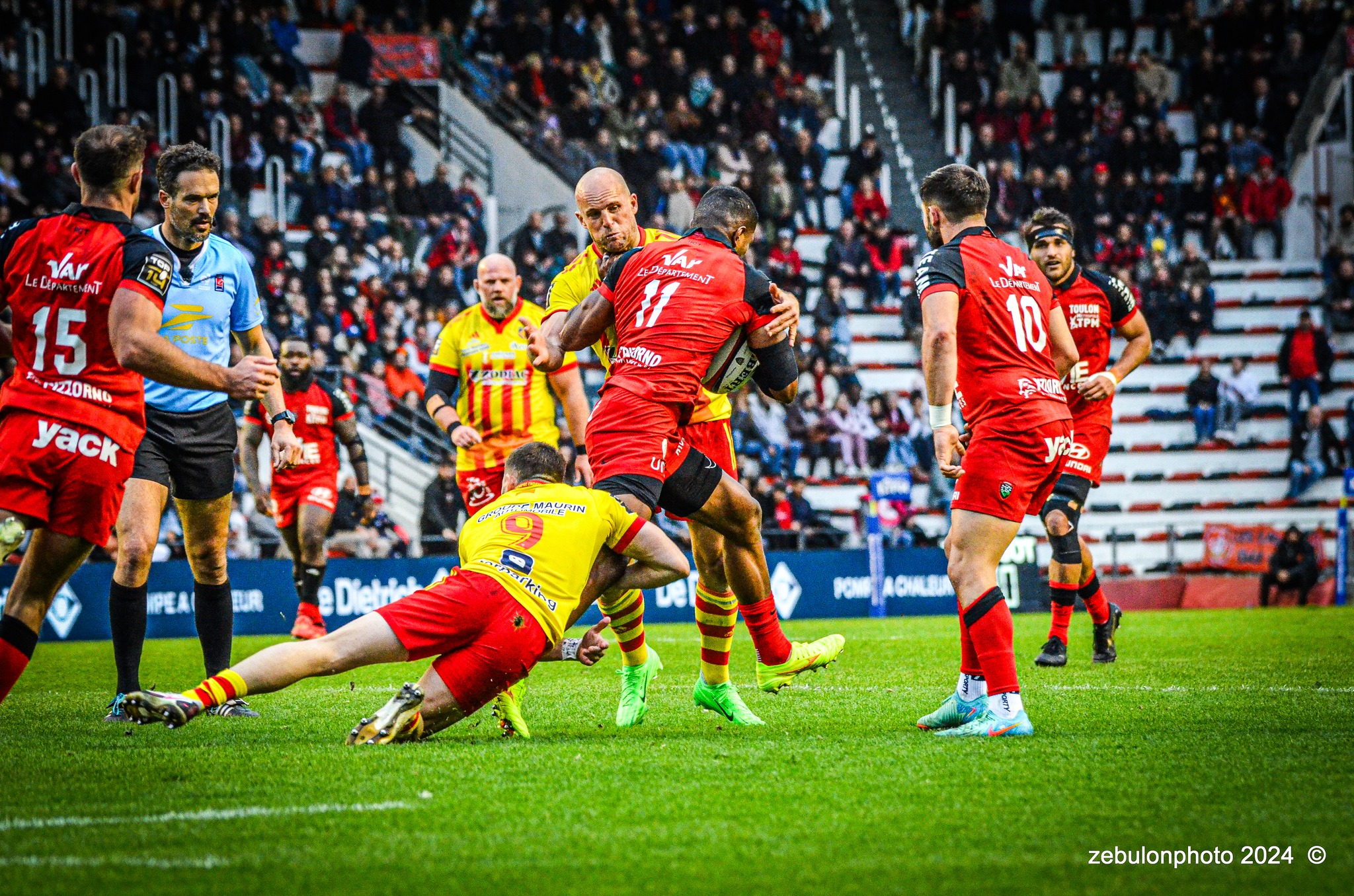  RC Toulonnais - US Arlequins Perpignanais - Rugby - TOP 14 - Toulon (44) vs (22) Perpignan (#TOP1424RCTUSAP03) Photo by: Photo Zebulon | Siuxy Sports 2024-03-02