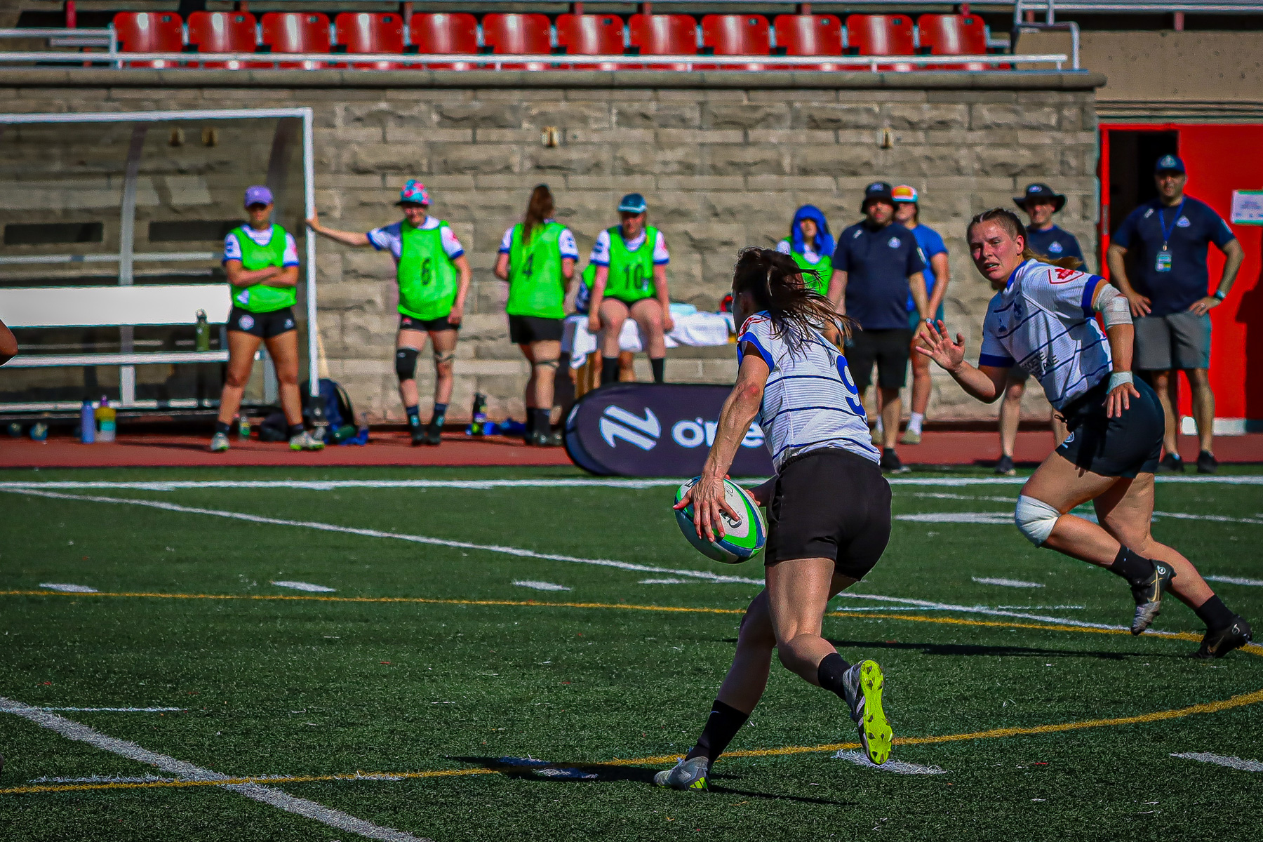 Audrey CHAMPAGNE -  Équipe féminine - Rugby Québec - Ontario Blues (w) - Rugby - QORC-CROQ 2024 - FINALS - QUÉBEC EST (37) VS (13) ONTARIO EST - 1ST POSITION - Reel Mayarts (#QORC24QCEONE16) Photo by: Photo Mayarts | Siuxy Sports 2024-06-01