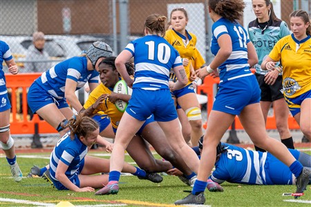 RSEQ 2024 - Final Rugby Fem CEGEP - John Abbott (12) vs (21) Dawson - First Half