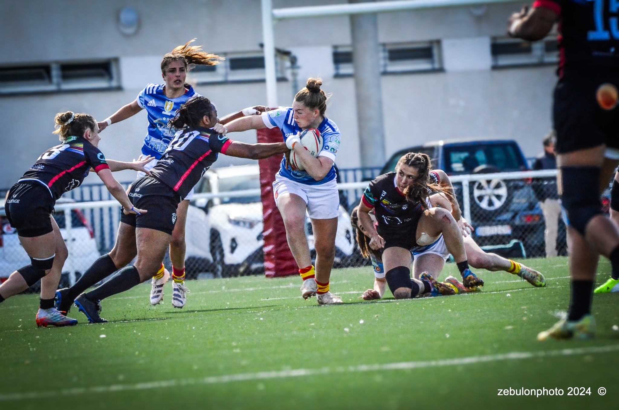  US Arlequins Perpignanais - RC Toulonnais - Rugby - FFR 2024 - Fed 2 Fém - USAP XV (5) vs (10) Toulon    (#FFR24F2FPERTOU03) Photo by: Photo Zebulon | Siuxy Sports 2024-03-31