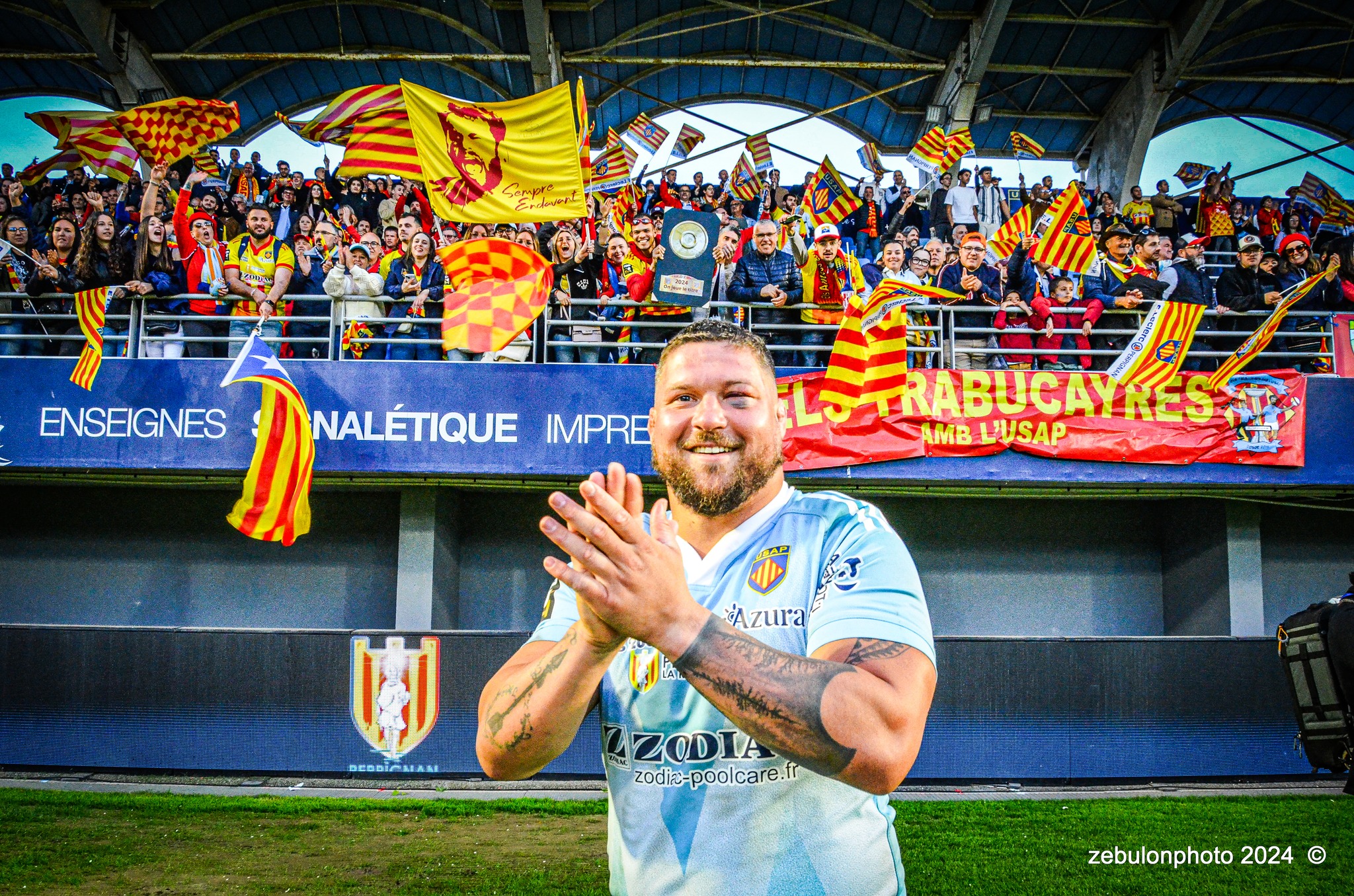  US Arlequins Perpignanais - Castres Olympique - Rugby - FFR 2024 - Top14 - USAP (43) vs (12) Castres  (#FFR24TOPPERCAS03) Photo by: Photo Zebulon | Siuxy Sports 2024-03-30