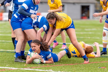 RSEQ 2024 - Final Rugby Fem CEGEP - John Abbott (12) vs (21) Dawson - First Half