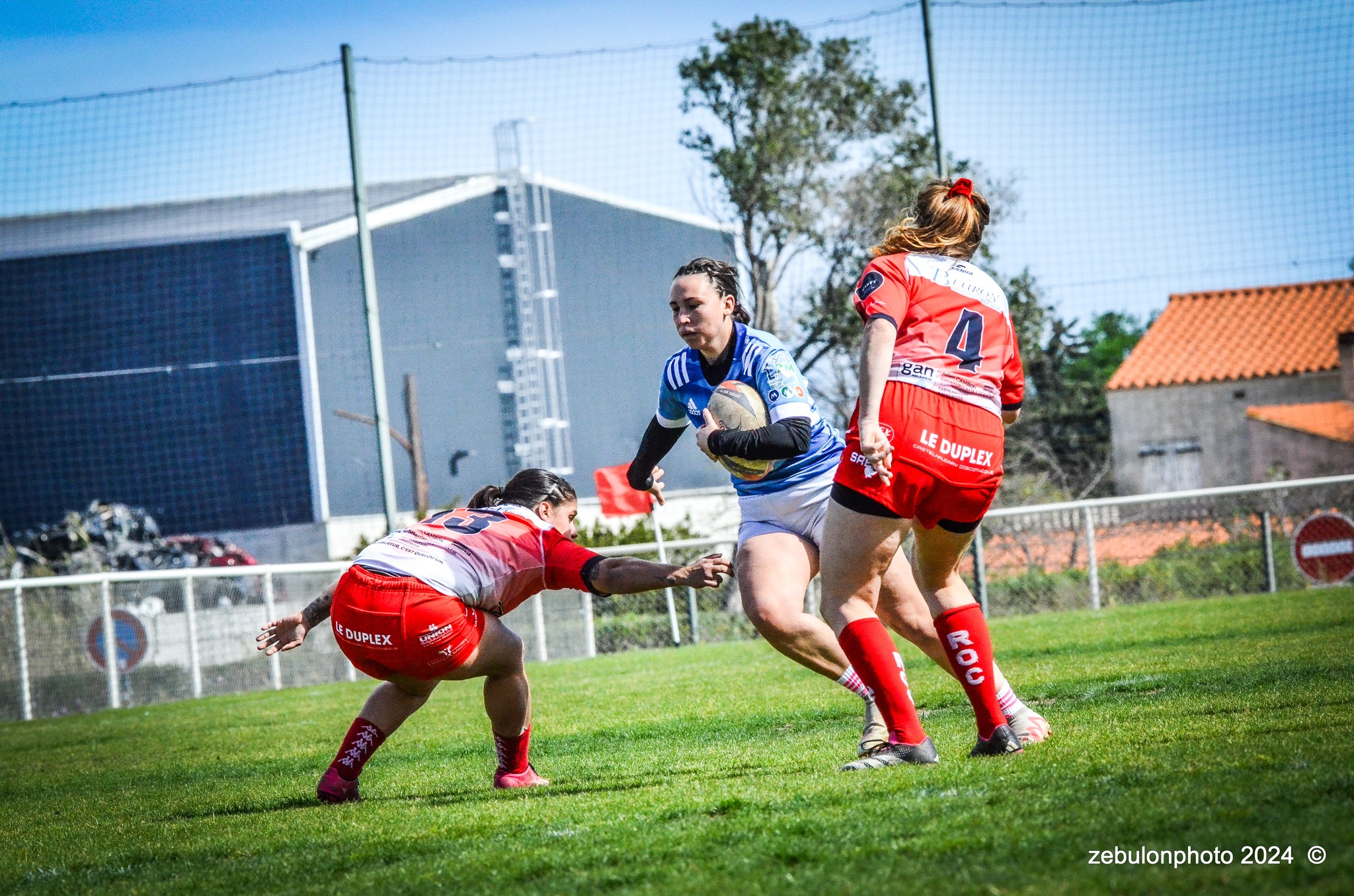  US Arlequins Perpignanais - RO Castelnaudary - Rugby - FFR 2024 - Fed 2 Fém - USAP XV (55) vs (7) RO Castelnaudary     (#FFR24F2FPERCAS03) Photo by: Photo Zebulon | Siuxy Sports 2024-03-30