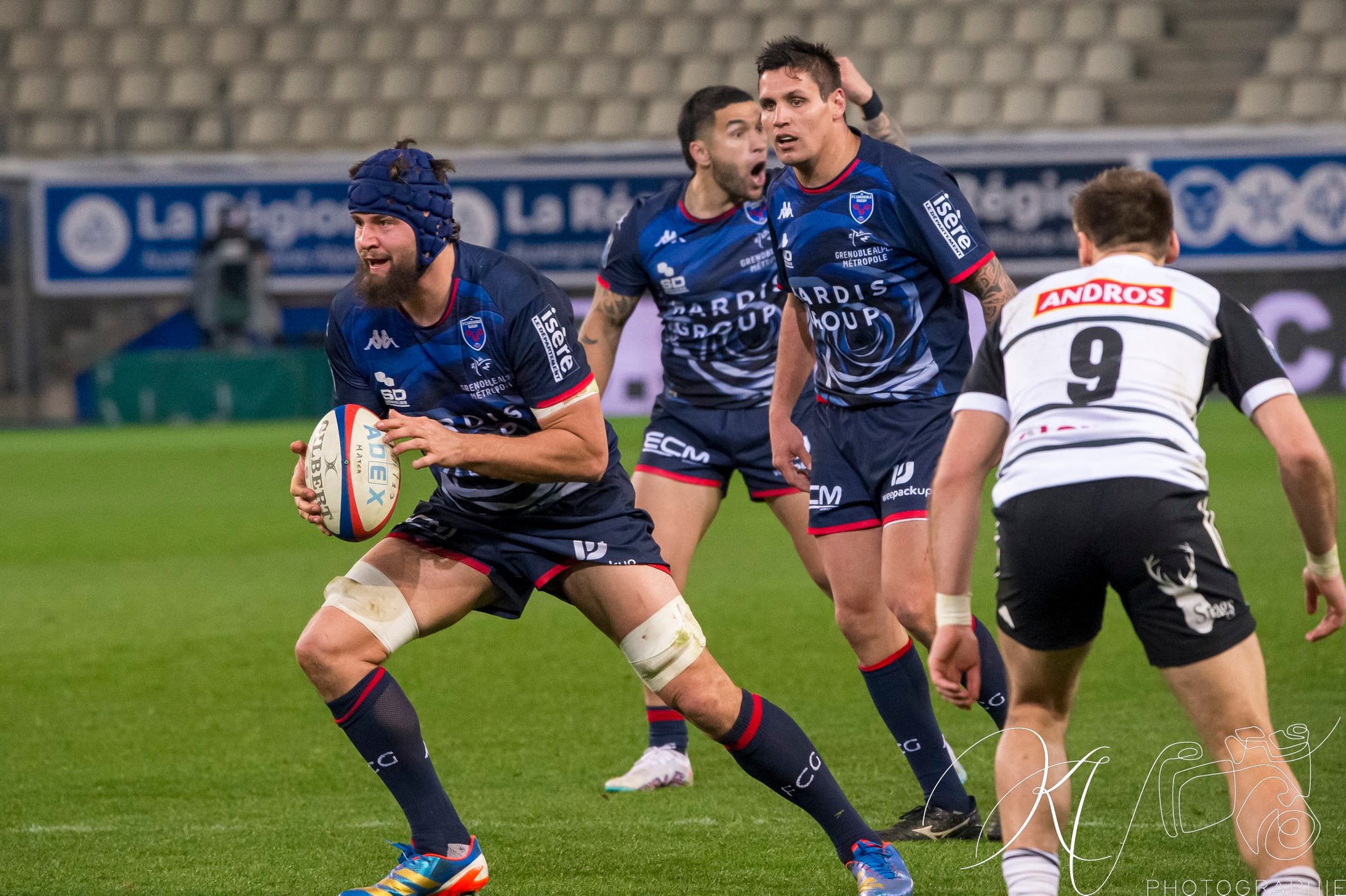 Terrence HEPETEMA - Thomas LAINAULT -  FC Grenoble Rugby - CA Brive - Rugby - Pro D2 - FC Grenoble (40) vs (29) CA Brive (#PD224FCGBRI02) Photo by: Karine Valentin | Siuxy Sports 2024-02-15