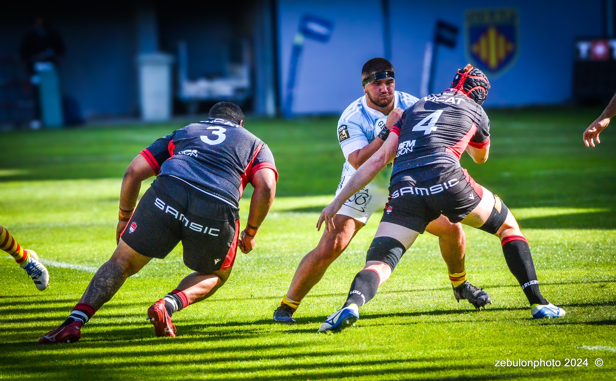  US Arlequins Perpignanais - Lyon Olympique Universitaire - Rugby - FFR 2024 - TOP14 - USAP (51) VS (20) LOU (#FFR24T14USALOU04) Photo by: Photo Zebulon | Siuxy Sports 2024-04-20