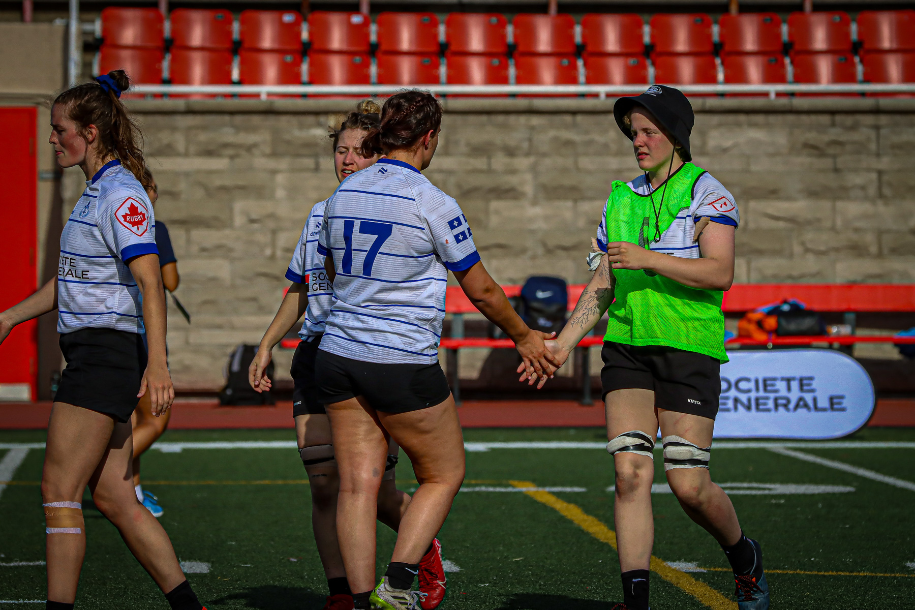 Sandrine FAUCHER - Léa OUELLET -  Équipe féminine - Rugby Québec - Ontario Blues (w) - Rugby - QORC-CROQ 2024 - FINALS - QUÉBEC EST (37) VS (13) ONTARIO EST - 1ST POSITION - Reel Mayarts (#QORC24QCEONE16) Photo by: Photo Mayarts | Siuxy Sports 2024-06-01