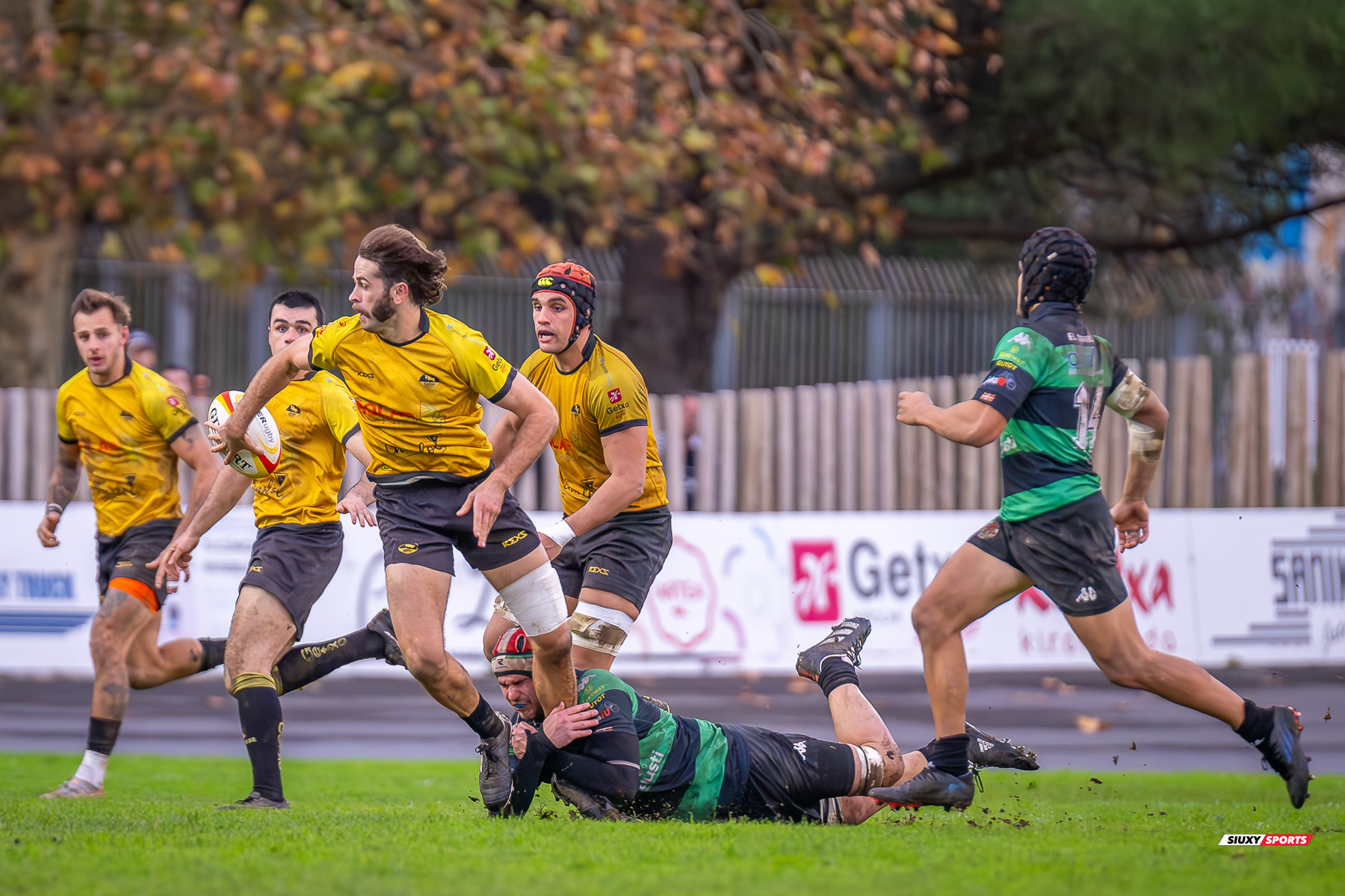 Pablo GOMEZ ROMAN - Kerman PASTOR AYO -  Getxo Artea Rugby Taldea - Gernika Rugby Taldea - Rugby - FER 2023 - DHB - Getxo Artea RT (24) vs (20) Universitario Bilbao Rugby (#FER23DHBGETGER11) Photo by: Fredy Monfoto | Siuxy Sports 2023-11-25