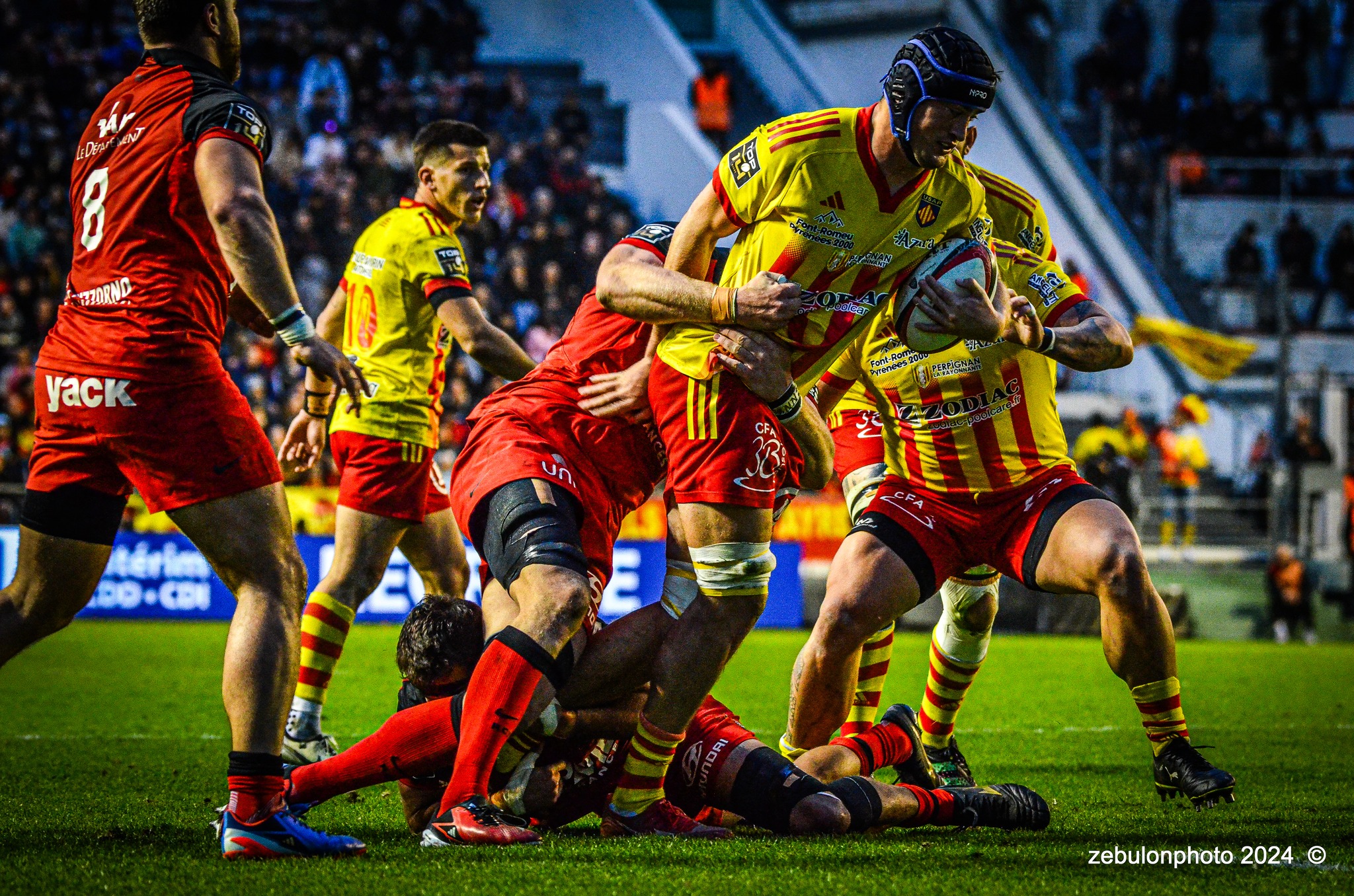  RC Toulonnais - US Arlequins Perpignanais - Rugby - TOP 14 - Toulon (44) vs (22) Perpignan (#TOP1424RCTUSAP03) Photo by: Photo Zebulon | Siuxy Sports 2024-03-02