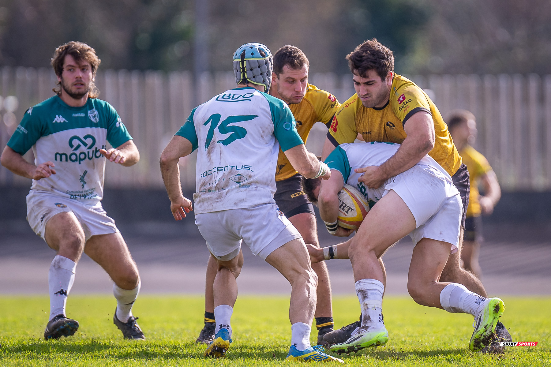Gonzalo PEREZ AGRASAR - Iñigo VITERI IBARRA -  Getxo Artea Rugby Taldea - Rugby Club Valencia - Rugby - FER 2024 - DHB - Getxo RT (14) vs (16) Valencia RC (#FER24DHBGRTVRC01) Photo by: Fredy Monfoto | Siuxy Sports 2024-01-28