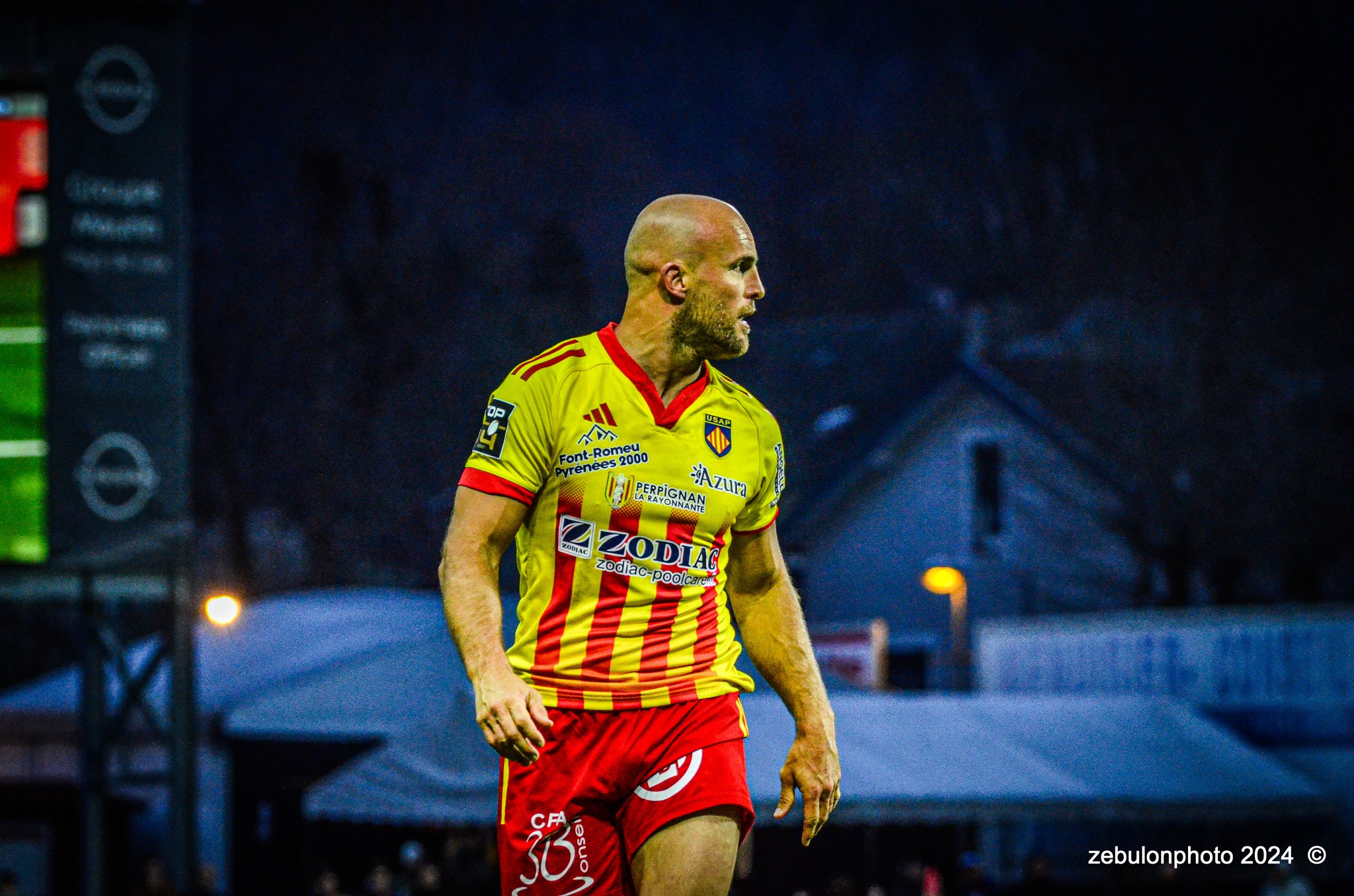 US Oyonnax Rugby - US Arlequins Perpignanais - Rugby - FFR - 2024 Top14 - Oyonnax (14) vs (15) USAP (#FFR24T14OYPP03) Photo by: Photo Zebulon | Siuxy Sports 2024-03-23