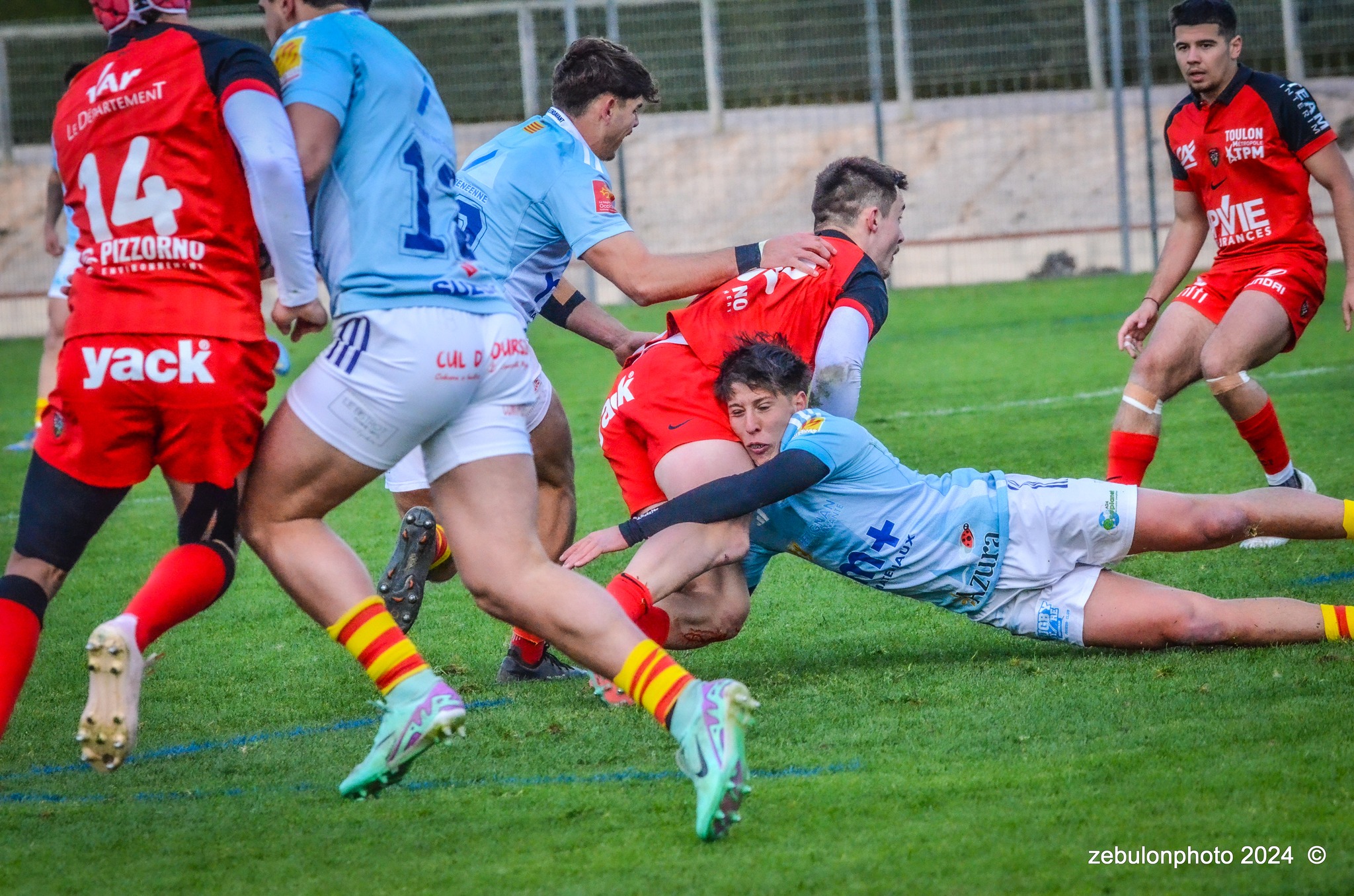  US Arlequins Perpignanais - RC Toulonnais - Rugby - Espoirs - USAP vs RCT (#ESP24USAPRCT02) Photo by: Photo Zebulon | Siuxy Sports 2024-02-10