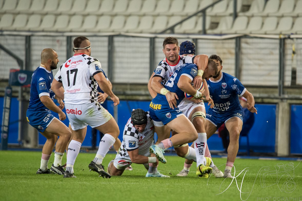  FC Grenoble Rugby - Valence Romans DR - Rugby - PRO D2 2024 - FC Grenoble (44) vs (22) Valence Romans DR (#PROD224FCGVRDR10) Photo by: Karine Valentin | Siuxy Sports 2024-10-11