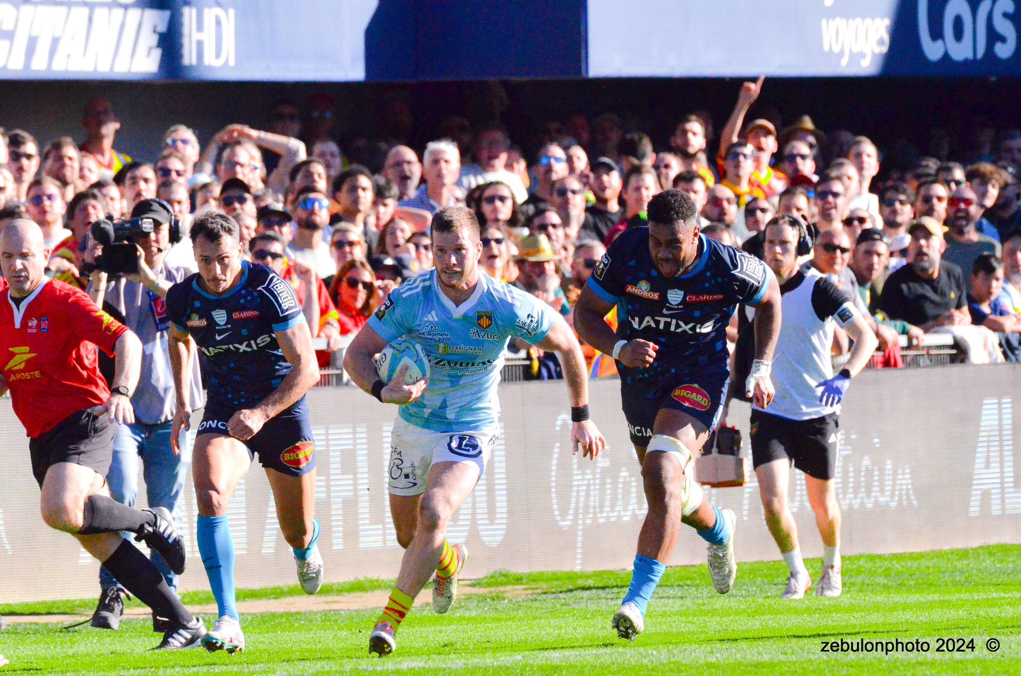  US Arlequins Perpignanais - Racing 92 - Rugby - TOP 14 - Perpignan (26) vs (5) Racing 92 (#TOP1424USAPR9202) Photo by: Photo Zebulon | Siuxy Sports 2024-02-03