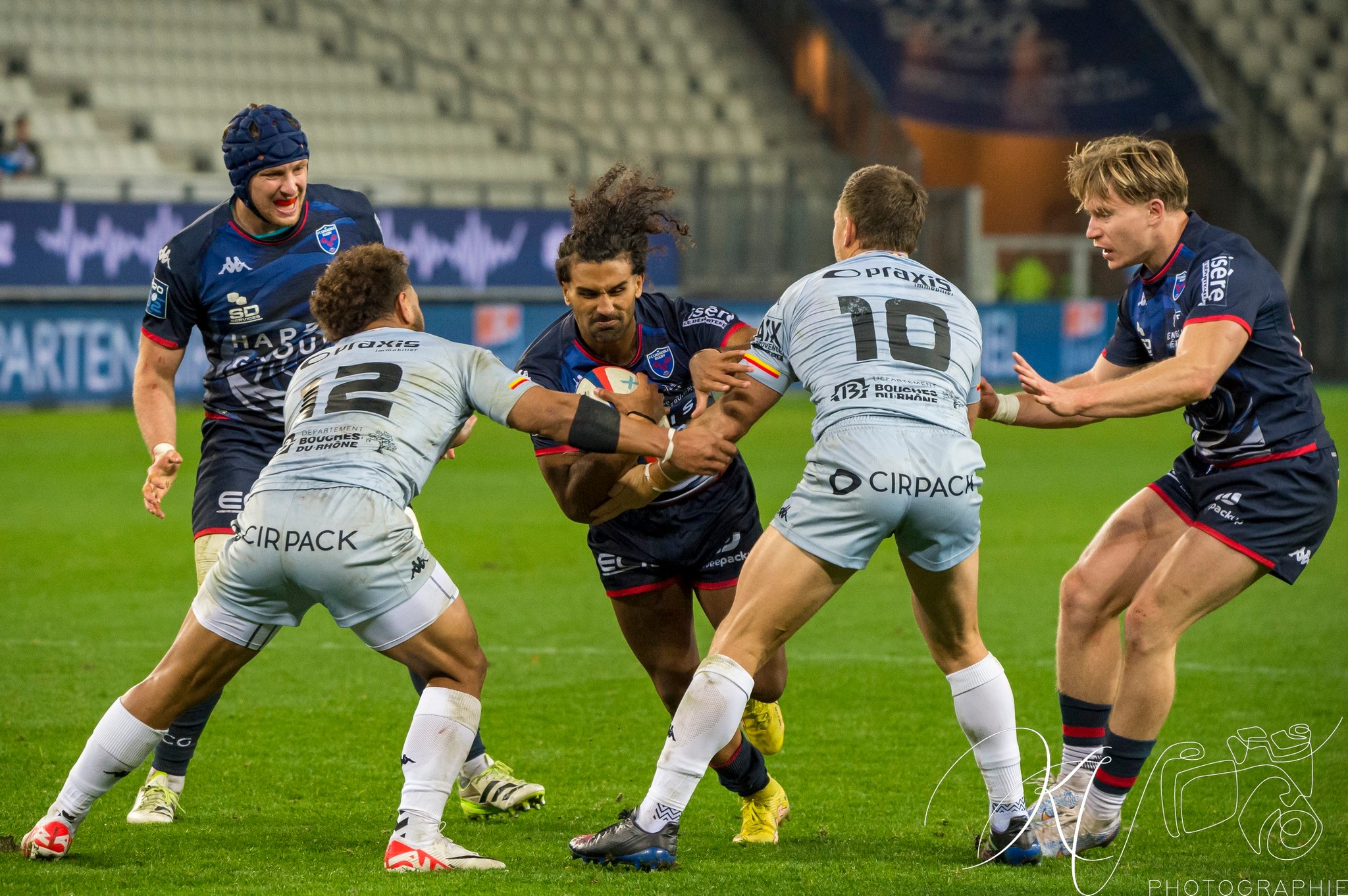 Erwan DRIDI - Wilfried HULLEU -  FC Grenoble Rugby - Provence - Rugby - PRO D2 - FC GRENOBLE (45) VS (10) Provence Rugby (#2024PROD1FCGPRR01) Photo by: Karine Valentin | Siuxy Sports 2024-01-04