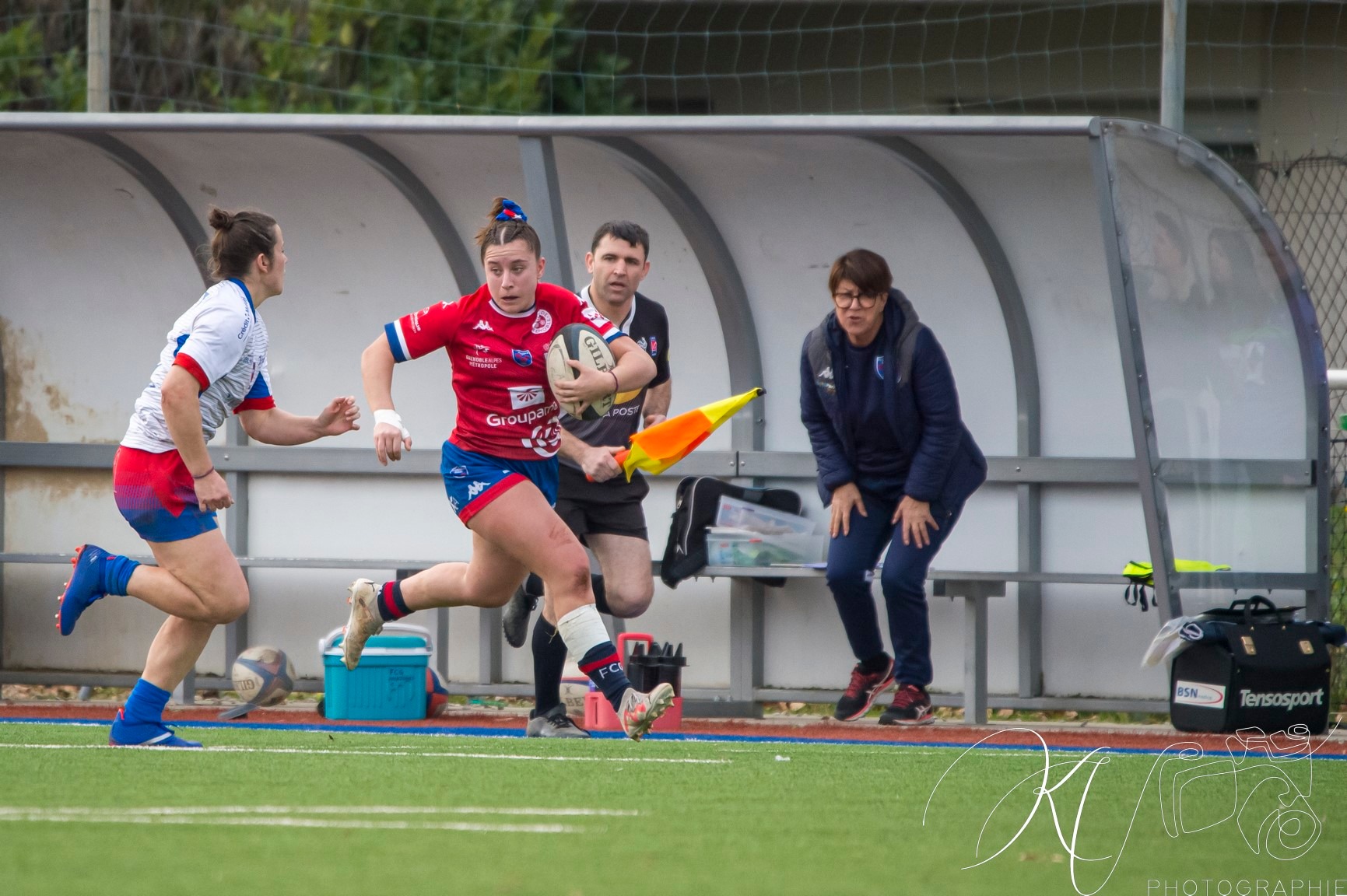 Juliette BLOUIN -  FC Grenoble Rugby - Blagnac - Rugby - 2024 Élite 1 Féminine - FC Grenoble Amazones (18)  vs (13) Blagnac (#E1G24FCGBLA02) Photo by: Karine Valentin | Siuxy Sports 2024-02-18