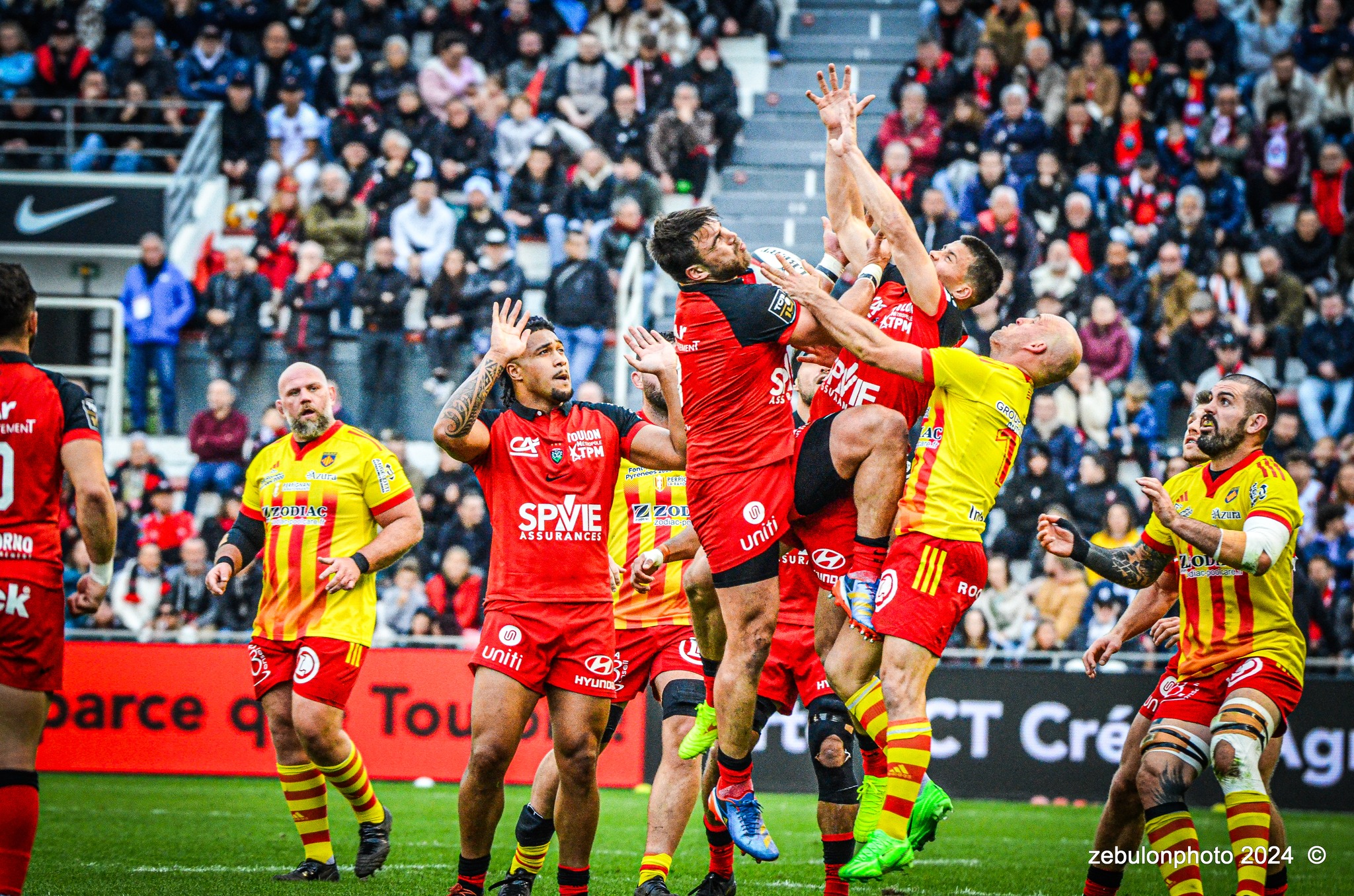  RC Toulonnais - US Arlequins Perpignanais - Rugby - TOP 14 - Toulon (44) vs (22) Perpignan (#TOP1424RCTUSAP03) Photo by: Photo Zebulon | Siuxy Sports 2024-03-02