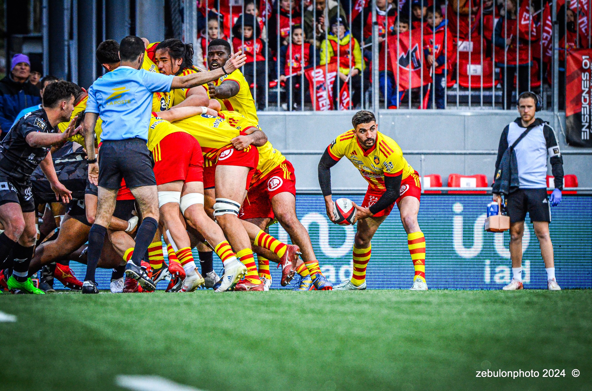  US Oyonnax Rugby - US Arlequins Perpignanais - Rugby - FFR - 2024 Top14 - Oyonnax (14) vs (15) USAP (#FFR24T14OYPP03) Photo by: Photo Zebulon | Siuxy Sports 2024-03-23