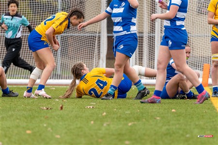 RSEQ 2024 - Final Rugby Fem CEGEP - John Abbott (12) vs (21) Dawson - First Half