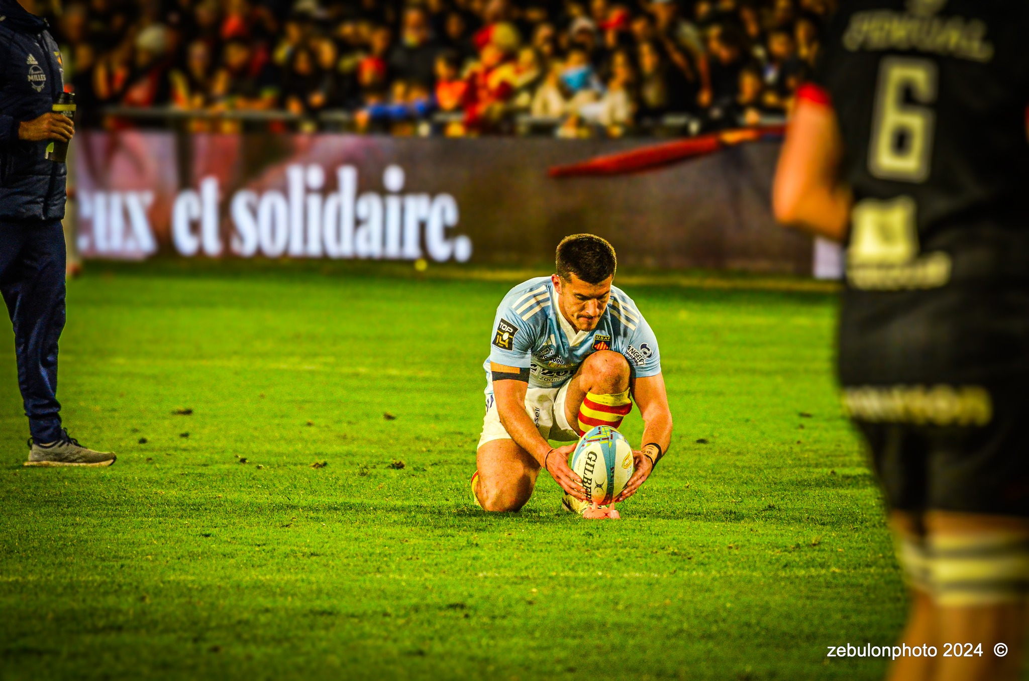  US Arlequins Perpignanais - RC Toulonnais - Rugby - TOP 14 - Perpignan (27) vs (17) RC Toulonnais (#TOP1424USAPRCT03) Photo by: Photo Zebulon | Siuxy Sports 2024-03-09