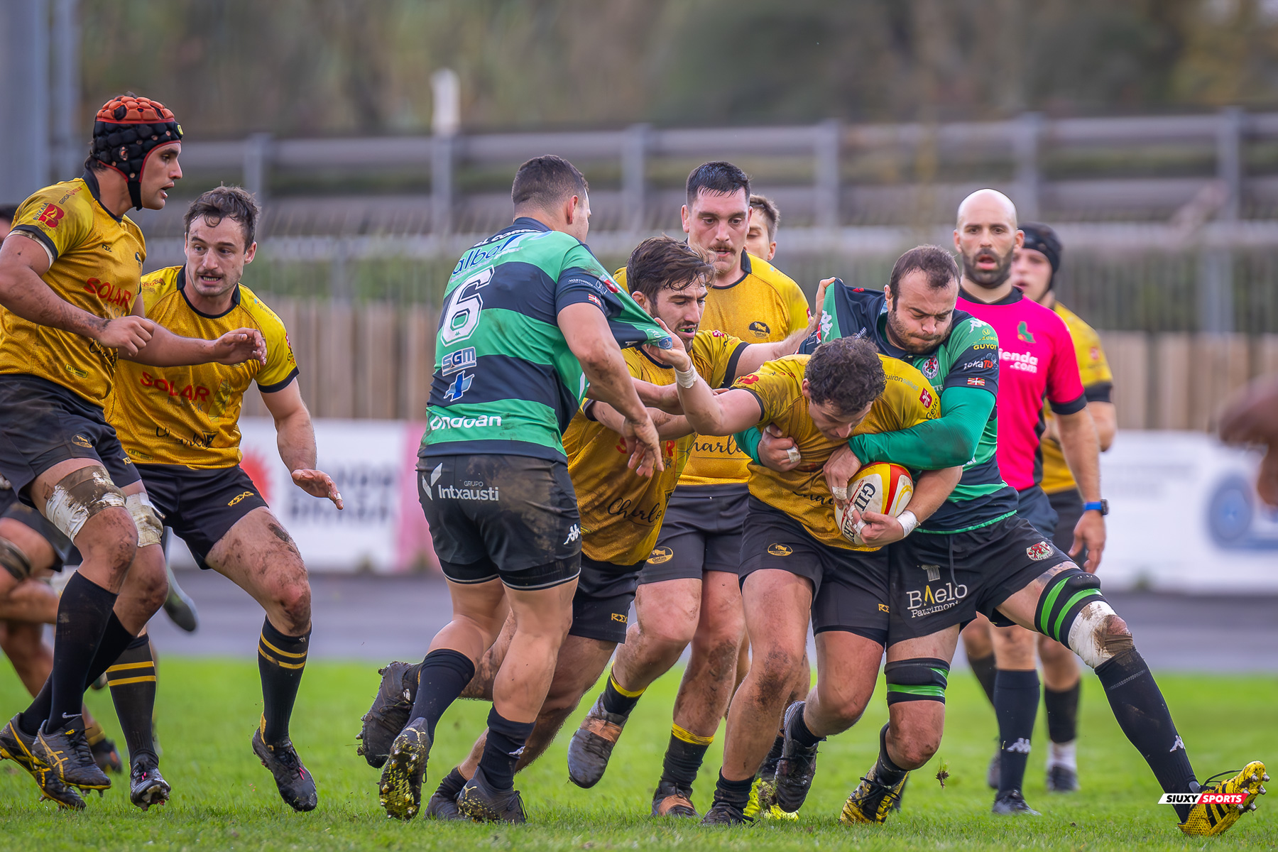 Jon Ander CALVO DE LA QUINTANA - Pablo GOMEZ ROMAN -  Getxo Artea Rugby Taldea - Gernika Rugby Taldea - Rugby - FER 2023 - DHB - Getxo Artea RT (24) vs (20) Universitario Bilbao Rugby (#FER23DHBGETGER11) Photo by: Fredy Monfoto | Siuxy Sports 2023-11-25