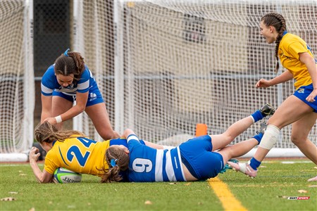RSEQ 2024 - Final Rugby Fem CEGEP - John Abbott (12) vs (21) Dawson - First Half