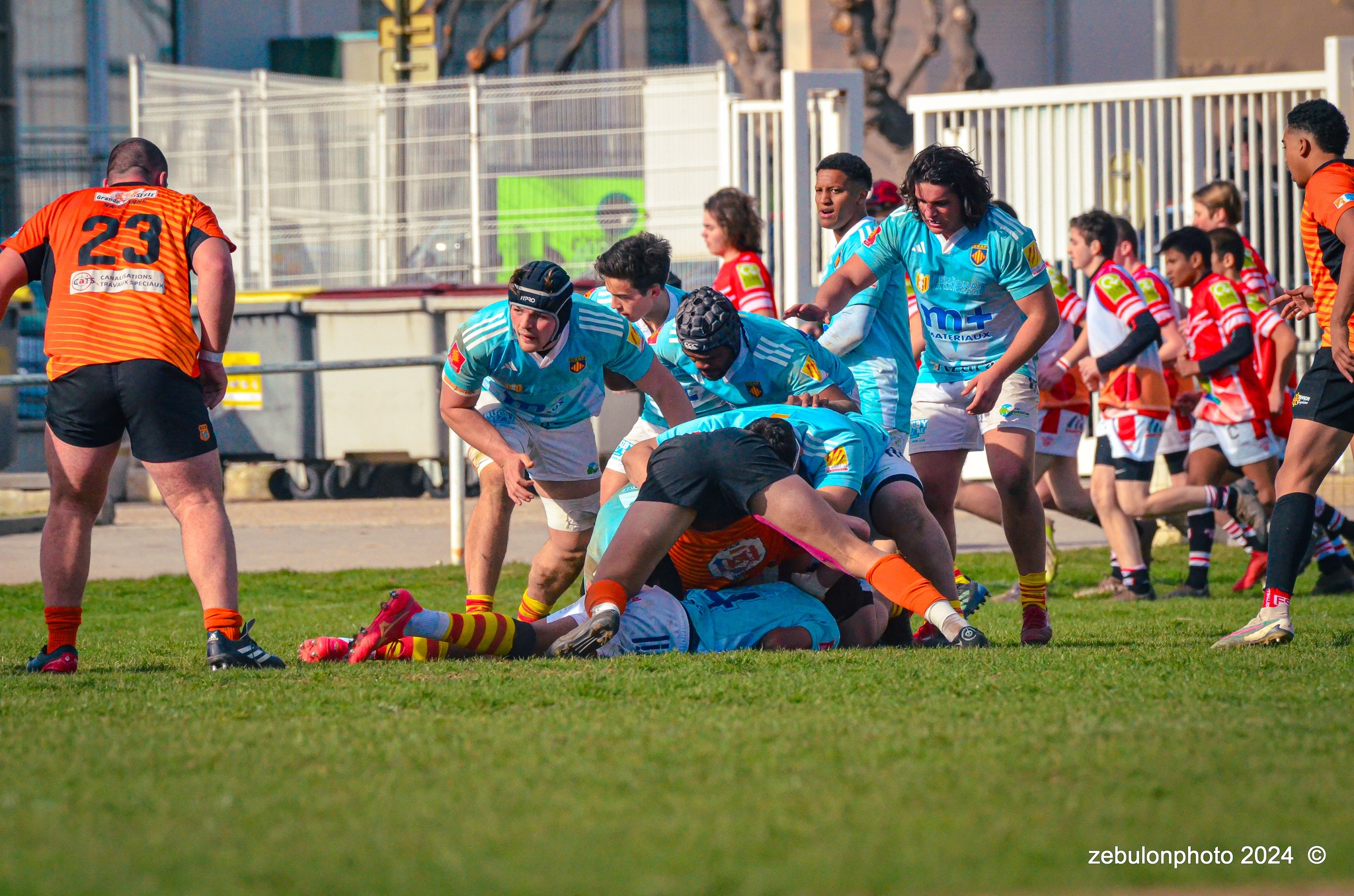  Racing Club Narbonnais - US Arlequins Perpignanais - Rugby - Espoirs - Narbonne vs USAP (#ESP24RCNUSAP02) Photo by: Photo Zebulon | Siuxy Sports 2024-02-17