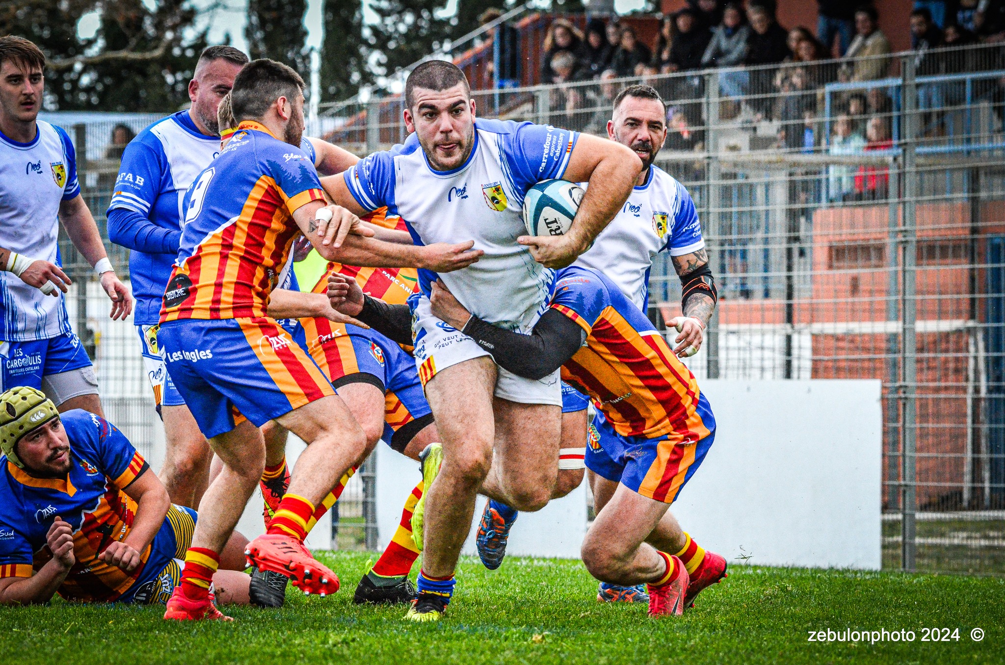  Cabestany Olympique XV - Rugby Athlétique Cerdagne Capcir - Rugby - Ligue Occitanie - Cabestany vs Cerdagne Capcir (#LO24CABRACC01) Photo by: Photo Zebulon | Siuxy Sports 2024-01-27