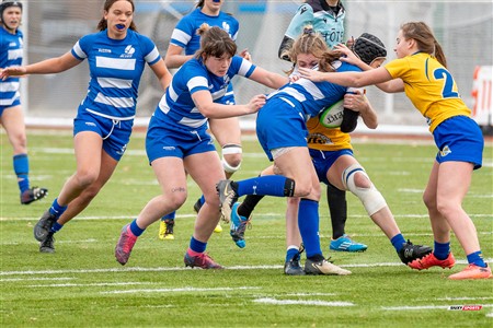 RSEQ 2024 - Final Rugby Fem CEGEP - John Abbott (12) vs (21) Dawson - First Half