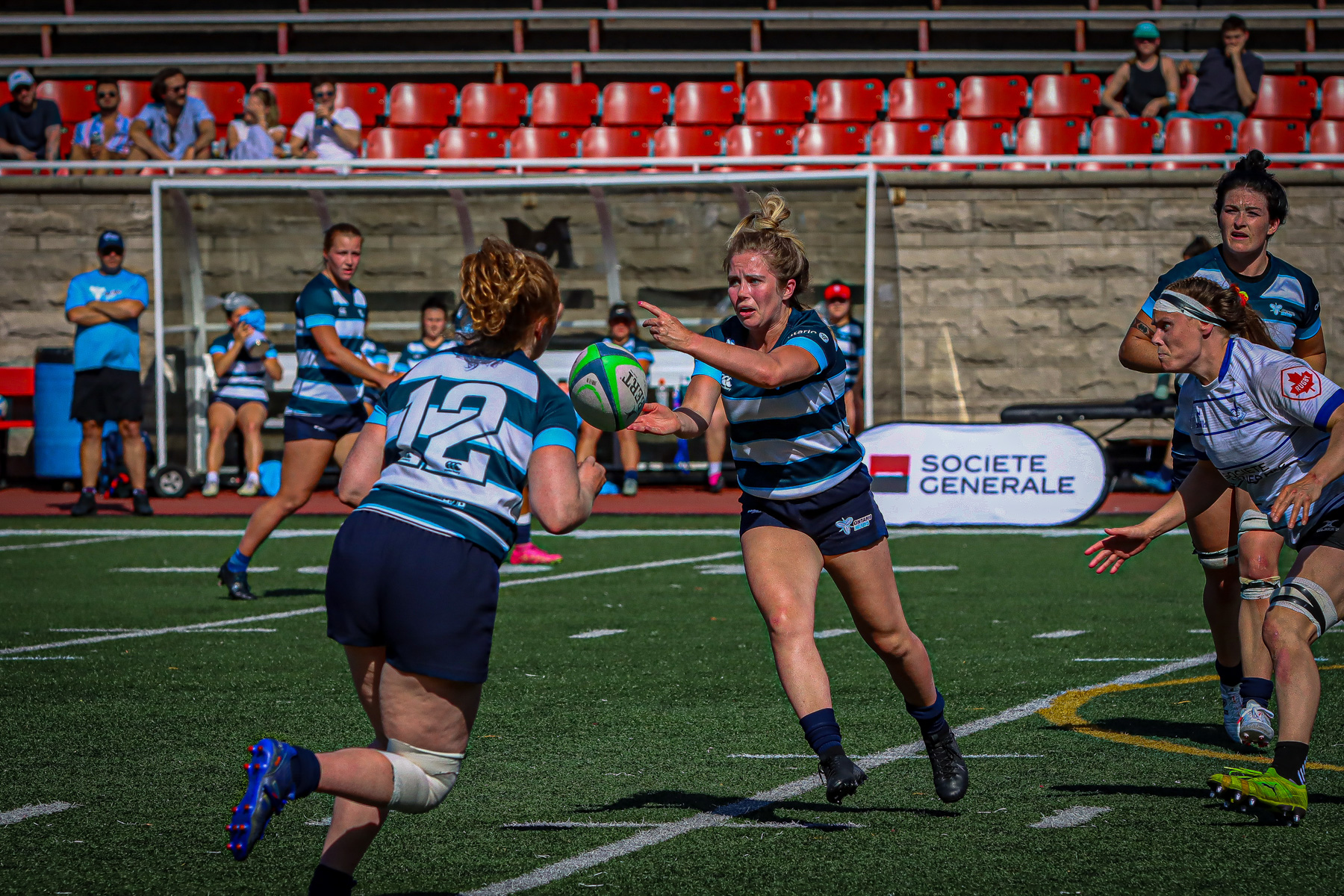 Karen PAQUIN -  Équipe féminine - Rugby Québec - Ontario Blues (w) - Rugby - QORC-CROQ 2024 - FINALS - QUÉBEC EST (37) VS (13) ONTARIO EST - 1ST POSITION - Reel Mayarts (#QORC24QCEONE16) Photo by: Photo Mayarts | Siuxy Sports 2024-06-01