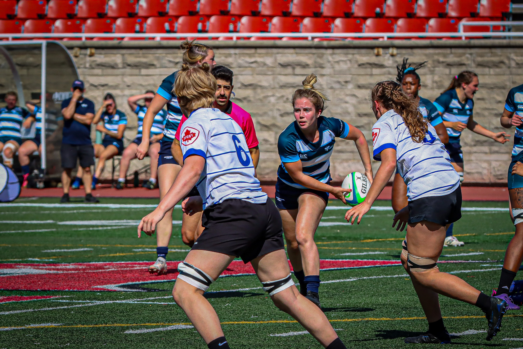  Équipe féminine - Rugby Québec - Ontario Blues (w) - Rugby - QORC-CROQ 2024 - FINALS - QUÉBEC EST (37) VS (13) ONTARIO EST - 1ST POSITION - Reel Mayarts (#QORC24QCEONE16) Photo by: Photo Mayarts | Siuxy Sports 2024-06-01
