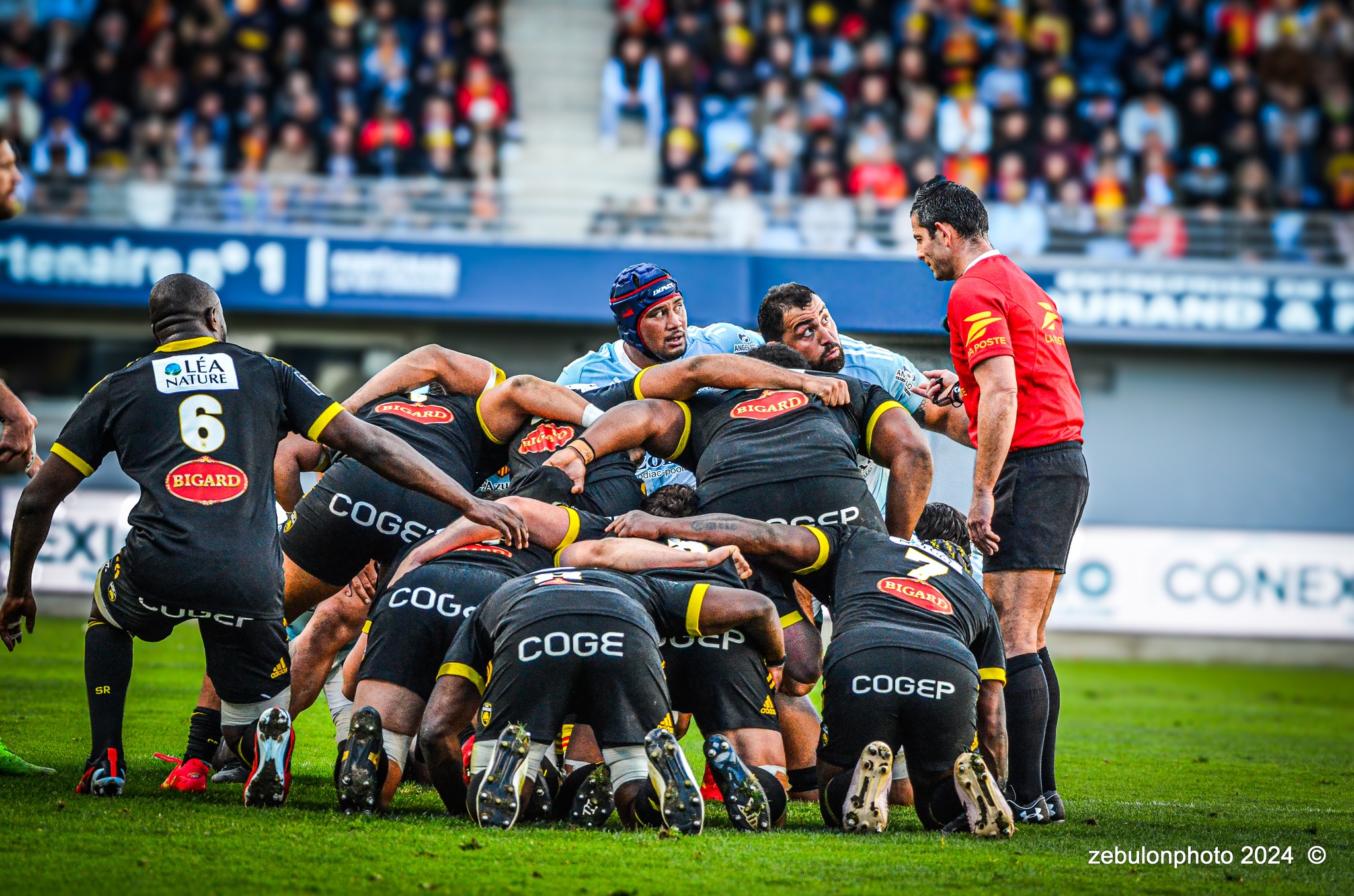  US Arlequins Perpignanais - Stade Rochelais - Rugby - TOP 14 - Perpignan (27) vs (15) La Rochelle (#TOP12USAPSR02) Photo by: Photo Zebulon | Siuxy Sports 2024-02-24