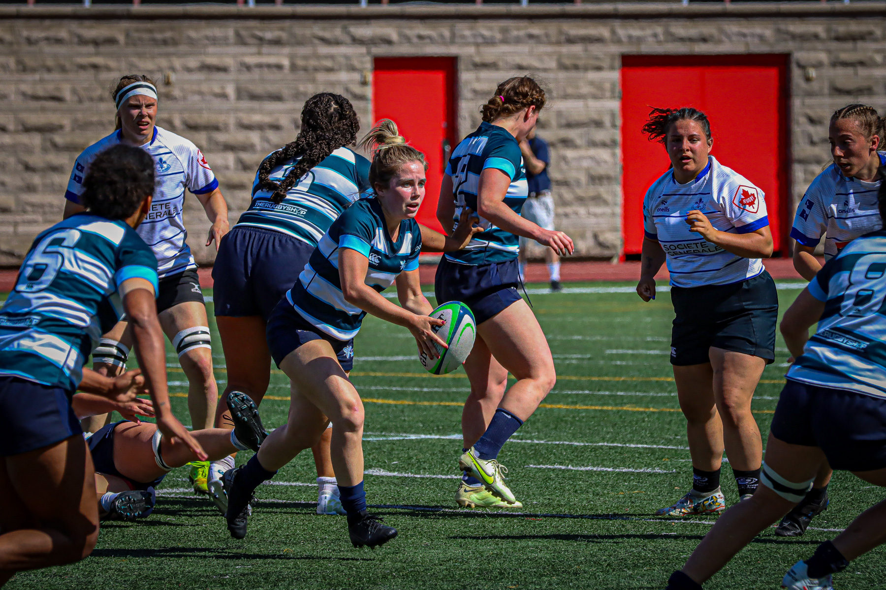Karen PAQUIN -  Équipe féminine - Rugby Québec - Ontario Blues (w) - Rugby - QORC-CROQ 2024 - FINALS - QUÉBEC EST (37) VS (13) ONTARIO EST - 1ST POSITION - Reel Mayarts (#QORC24QCEONE16) Photo by: Photo Mayarts | Siuxy Sports 2024-06-01