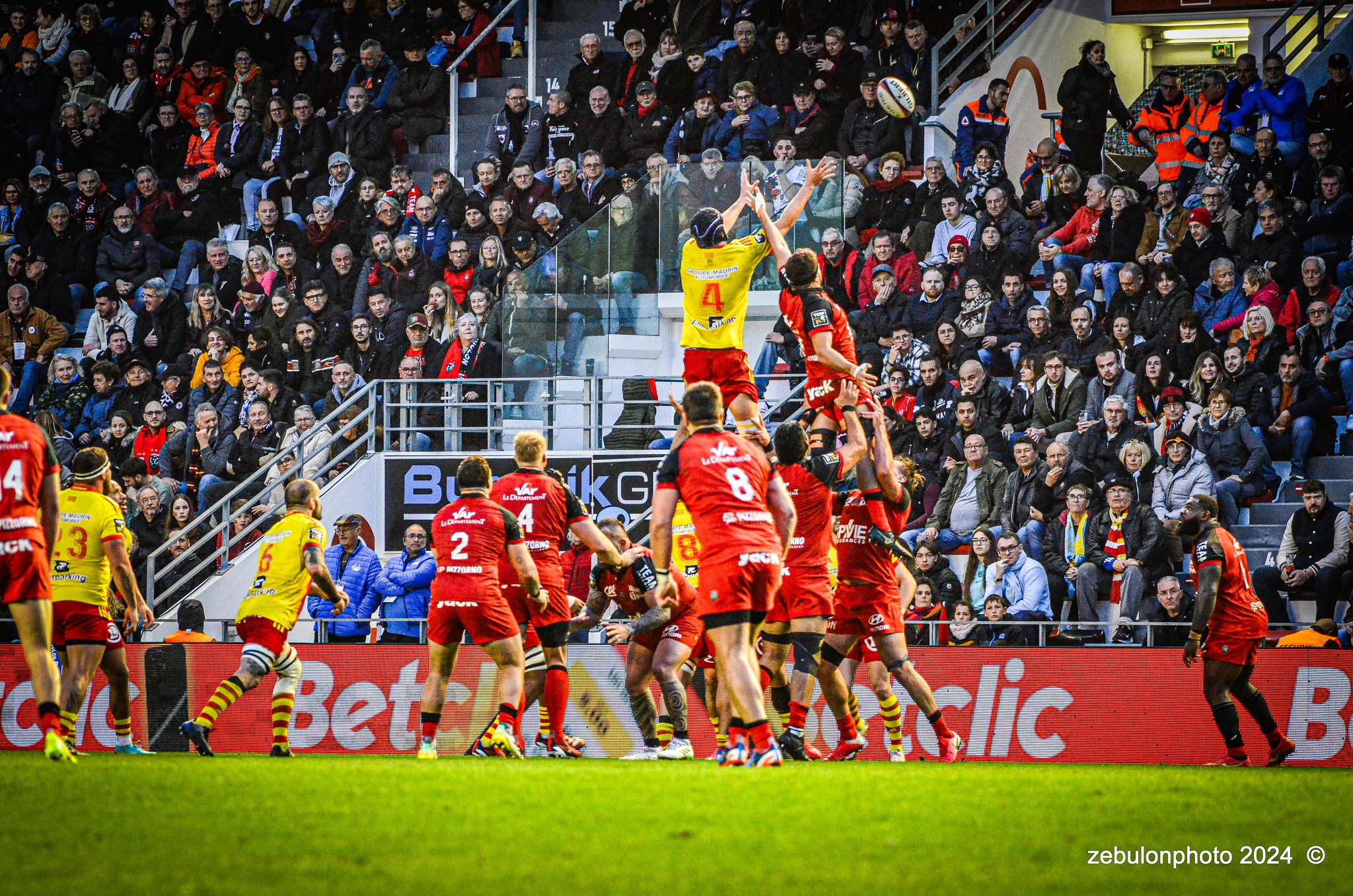  RC Toulonnais - US Arlequins Perpignanais - Rugby - TOP 14 - Toulon (44) vs (22) Perpignan (#TOP1424RCTUSAP03) Photo by: Photo Zebulon | Siuxy Sports 2024-03-02