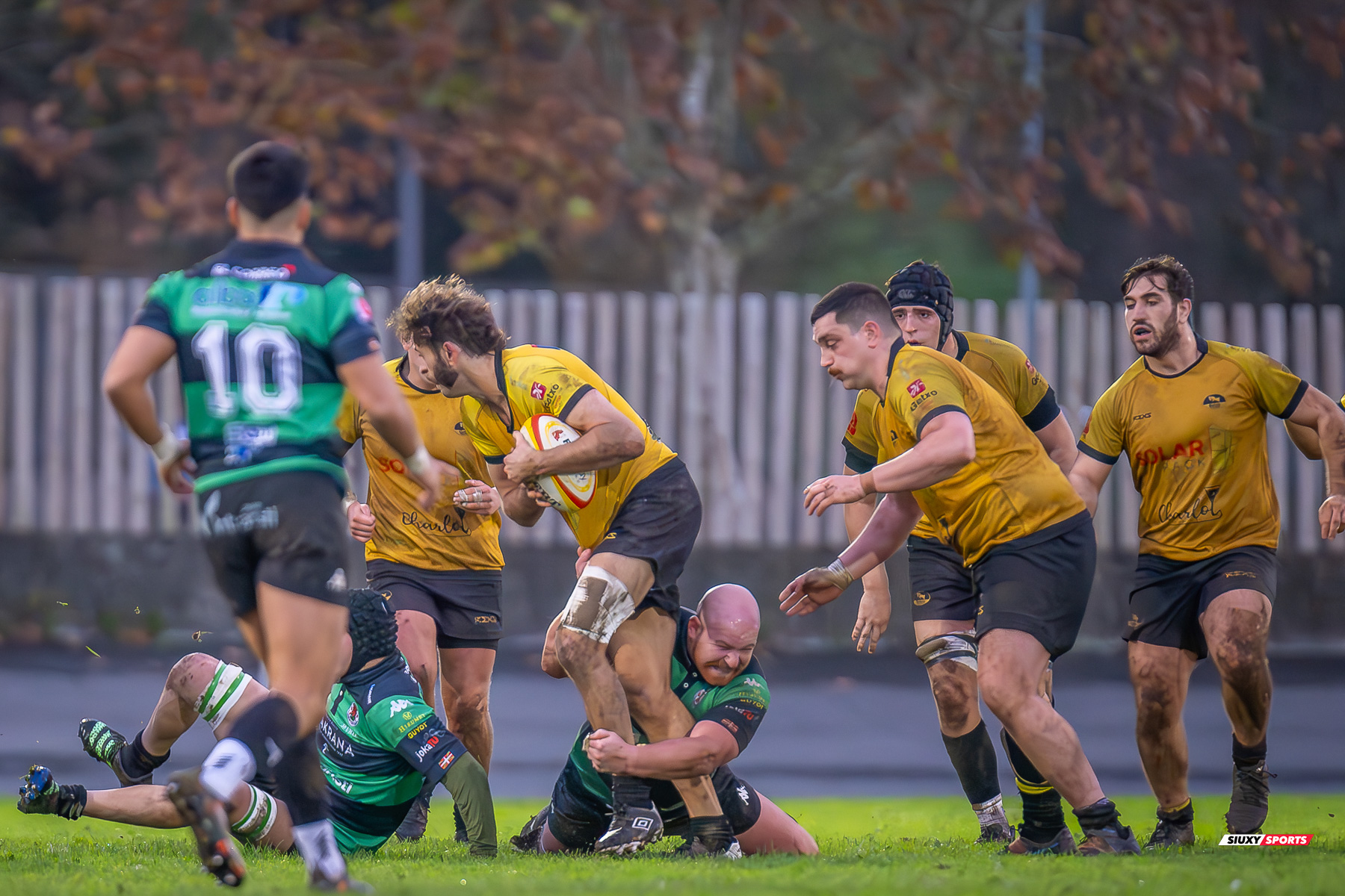 Gonzalo PEREZ AGRASAR - Angus RILEY KEEFE -  Getxo Artea Rugby Taldea - Gernika Rugby Taldea - Rugby - FER 2023 - DHB - Getxo Artea RT (24) vs (20) Universitario Bilbao Rugby (#FER23DHBGETGER11) Photo by: Fredy Monfoto | Siuxy Sports 2023-11-25
