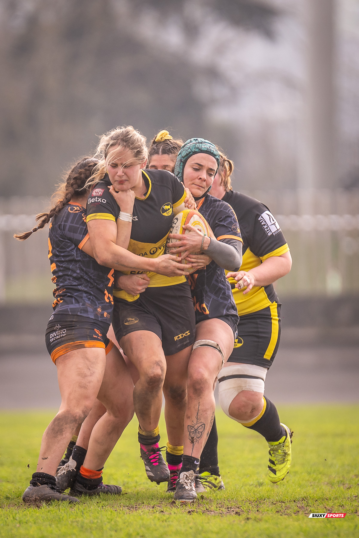  Getxo Artea Rugby Taldea - Club de Rugby Les Abelles - Rugby - FER 2024 - DHB F - Getxo Neskak Rt (19) vs (10) Les Abelles (#FER24DHBGNABE02) Photo by: Fredy Monfoto | Siuxy Sports 2024-02-04