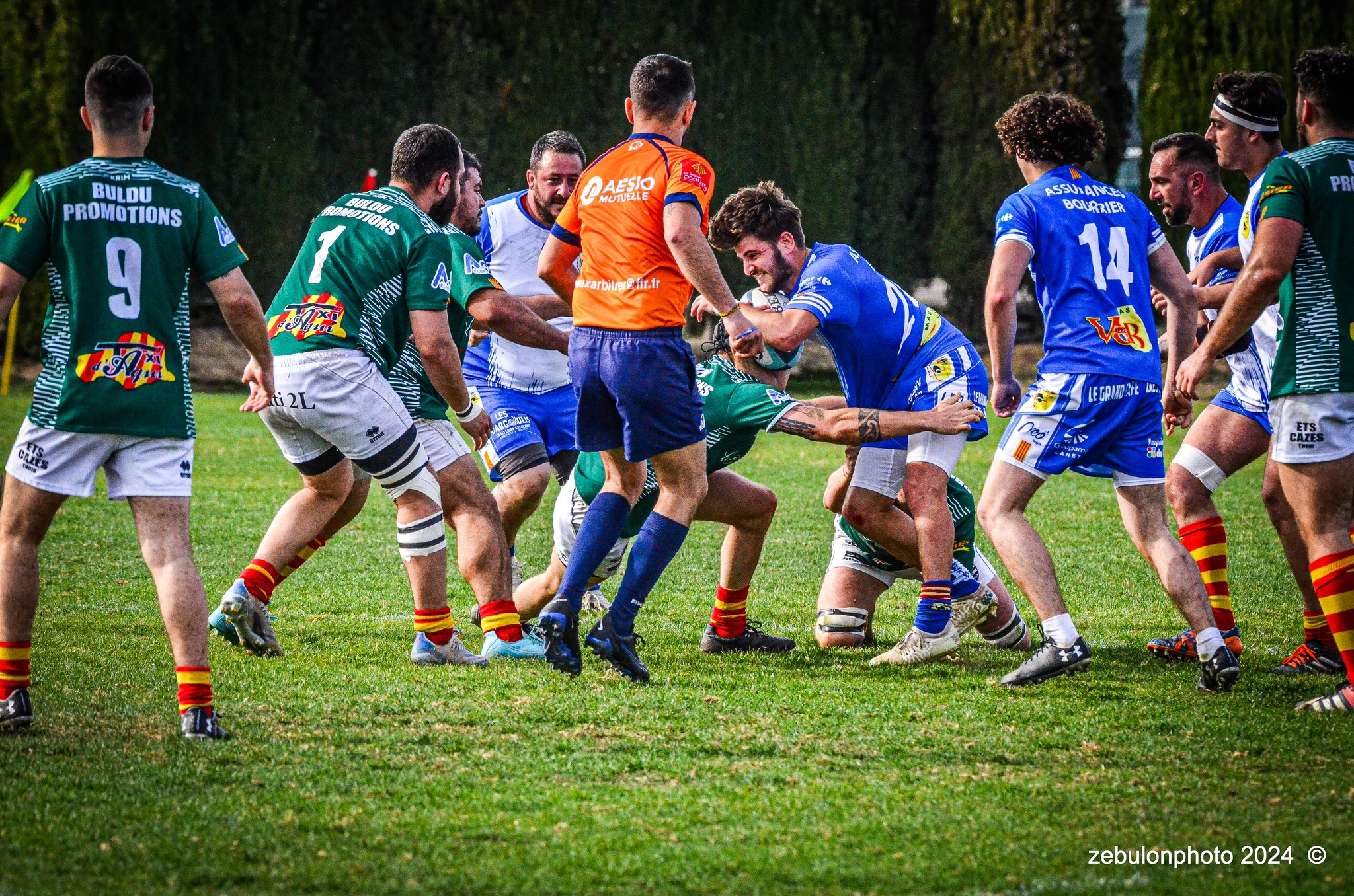  Cabestany Olympique XV - RC Ponteilla - Rugby - FFR Reg3 - Cabestani (15) vs (25) Ponteilla (#FFR24R3CABPON03) Photo by: Photo Zebulon | Siuxy Sports 2024-03-17