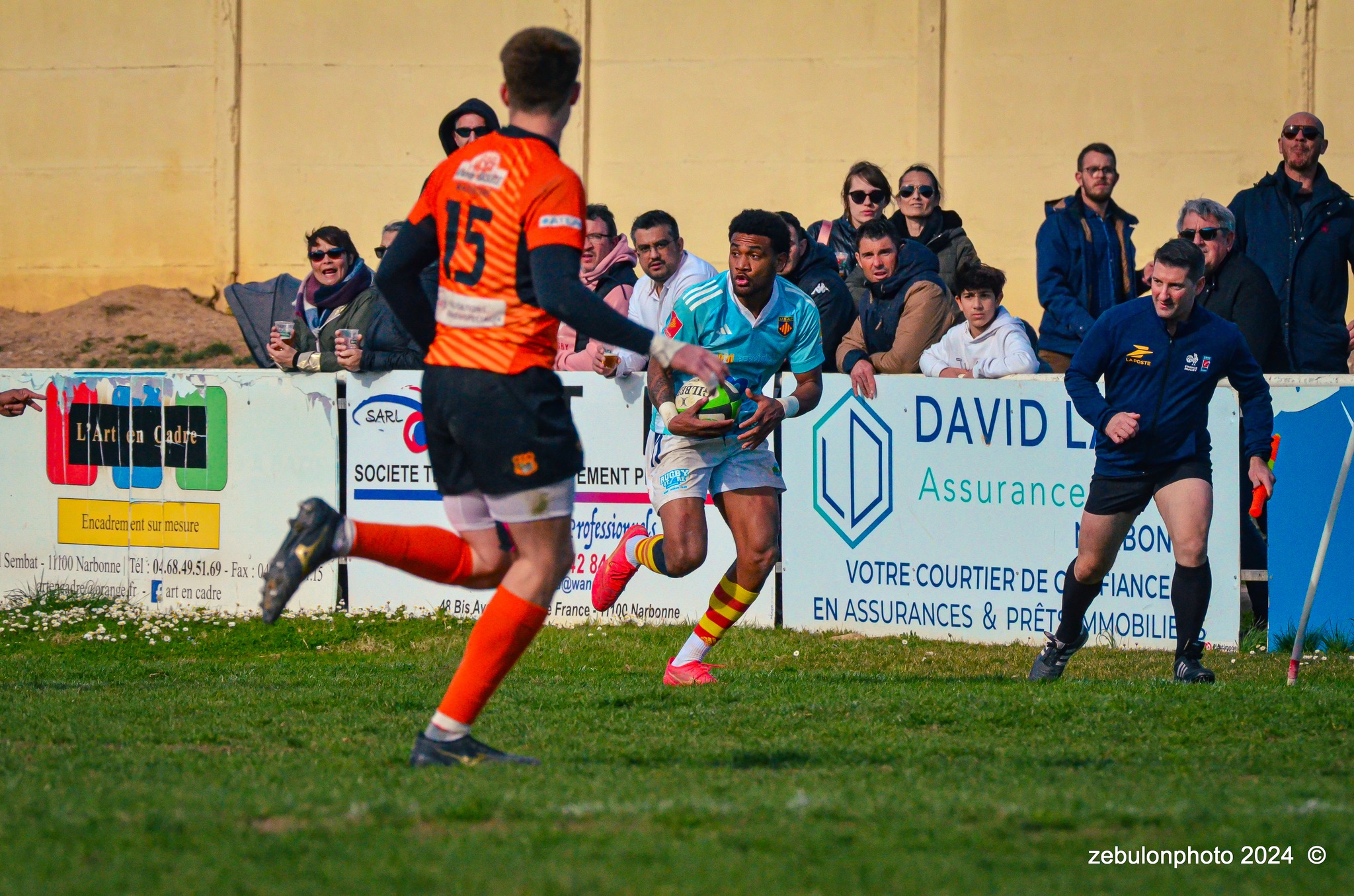  Racing Club Narbonnais - US Arlequins Perpignanais - Rugby - Espoirs - Narbonne vs USAP (#ESP24RCNUSAP02) Photo by: Photo Zebulon | Siuxy Sports 2024-02-17